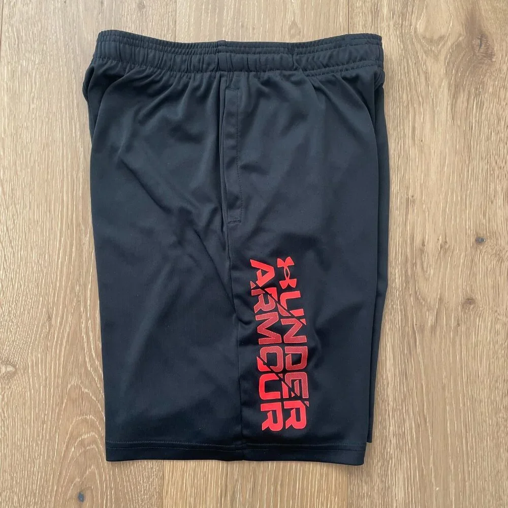 Under Armour Shorts Boys Youth Large Black UA Stunt 3.0 Performance Athletic Gym - Picture 4 of 16